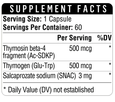 THYMOSIN BETA-4-FRAG 500+ 60 Caps * Healthgevity Supplement - Conners Clinic